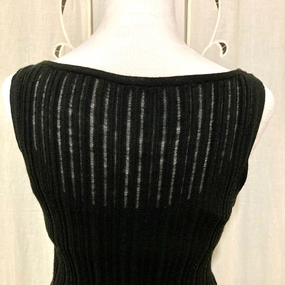 Gorgeous Elegant Elie Tahari Knit Dress, Black, Wool, Midi, Size P - Picture 3 of 9